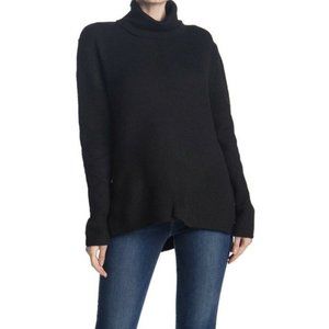 Sweet Romeo X Nordstrom black cozy & soft tunic cowl neck sweater size L NWT